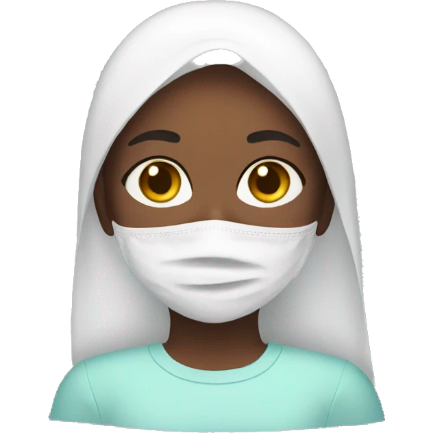 Girl with sheet mask  emoji