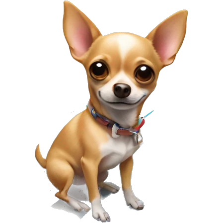 chihuahua on a surfboard eating chicken  emoji