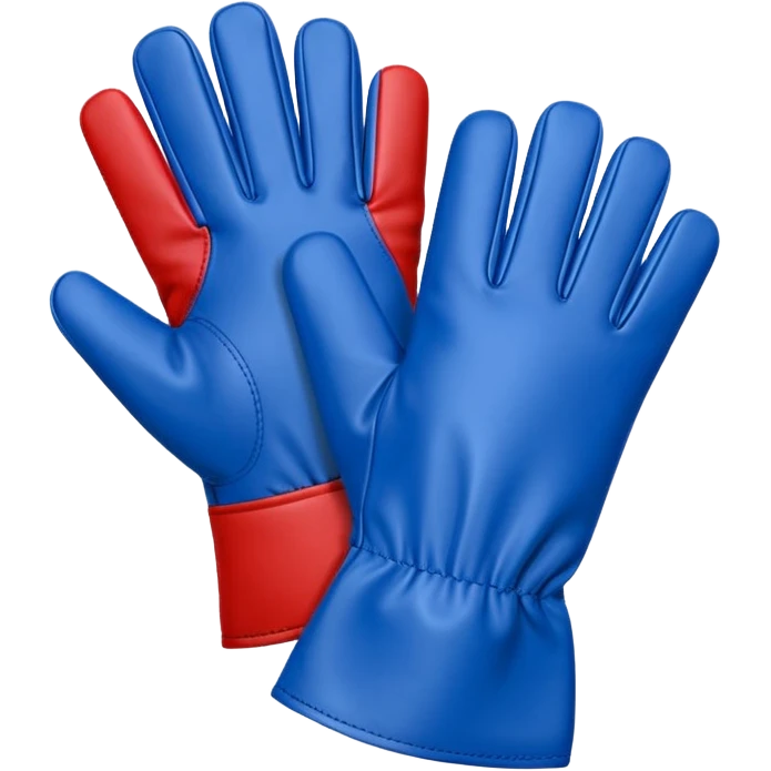 One Hand glove in blue (#00A3E0) and red (#F9423A)  emoji