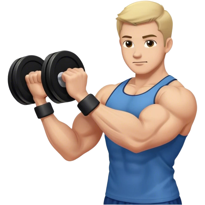 man weighted wrist curl emoji