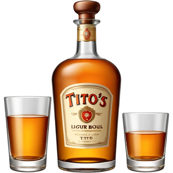Tito’s liquor bottle emoji