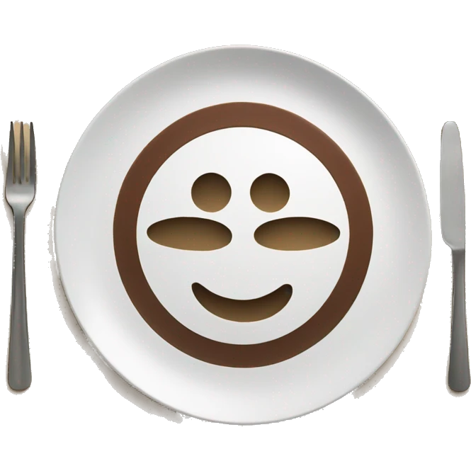Plate on table emoji