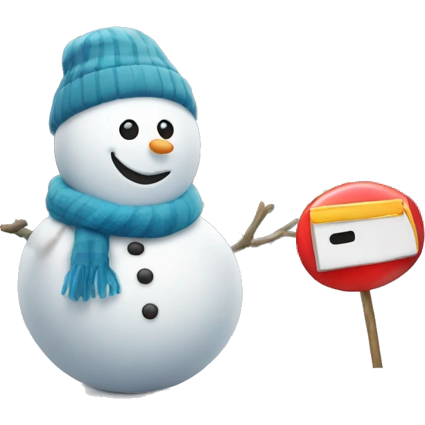 Snowmen near Christmas tree in Moscow  emoji