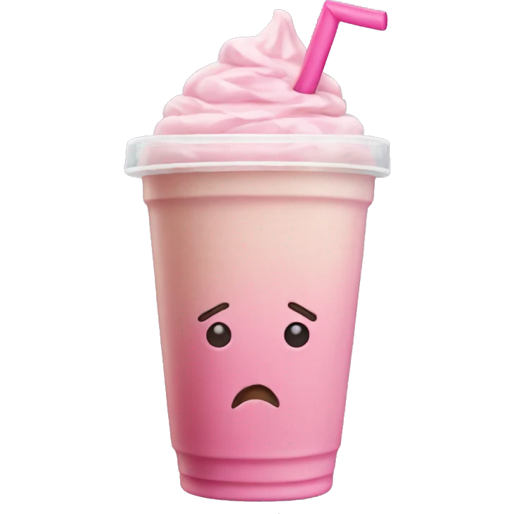 pink iced latte emoji