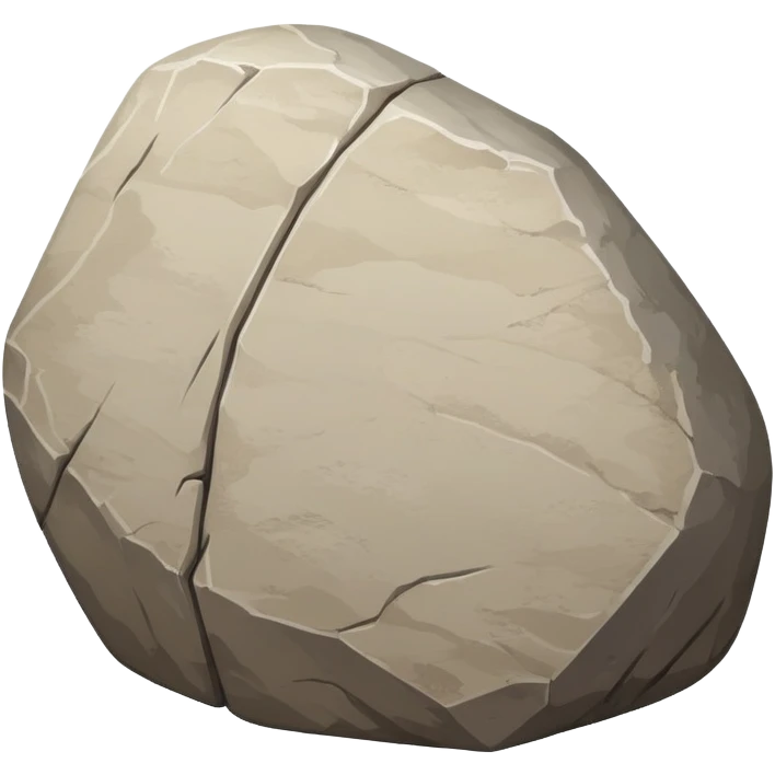 generate realistic detailed big stone on sand emoji