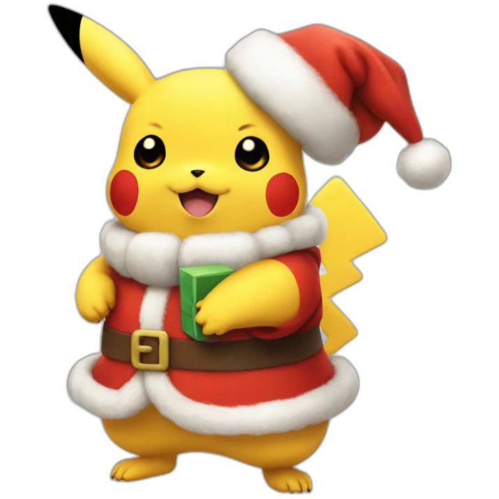 Santa claus pikachu emoji
