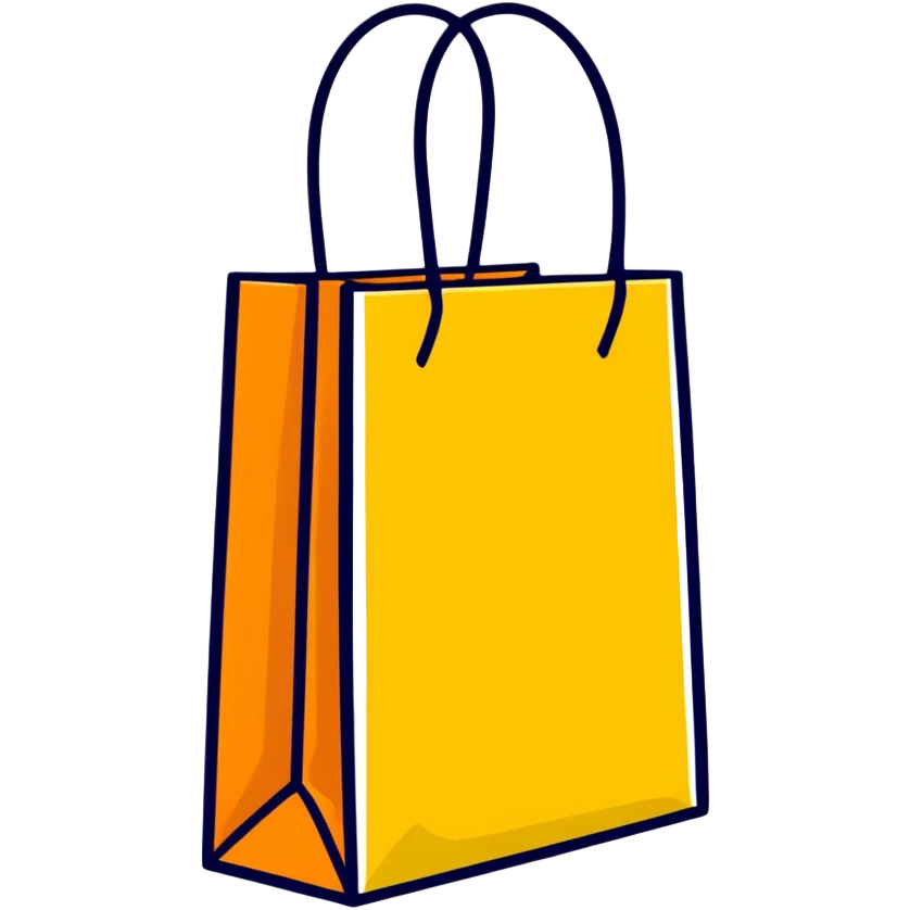 shopping bag with branded clothes emoji