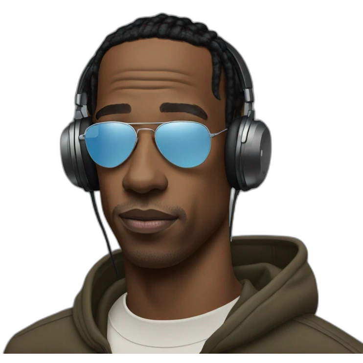 travis scott wiht airpods emoji