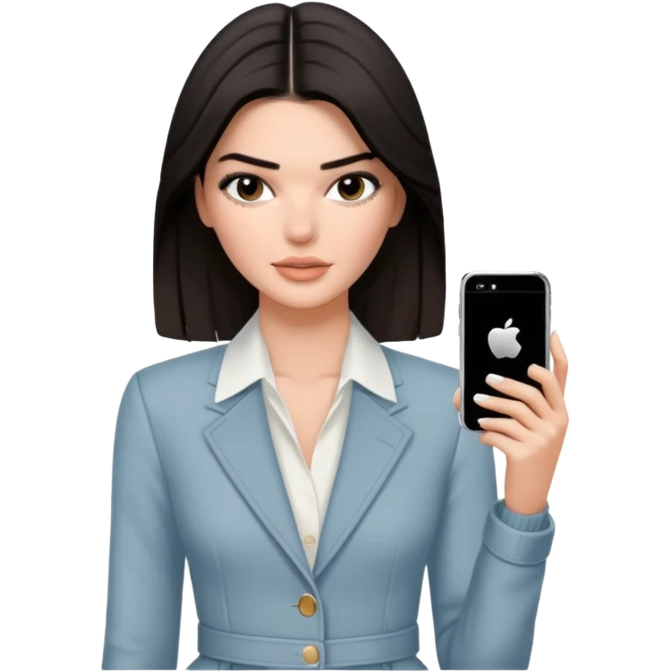 kendall jenner with iphone in hand emoji