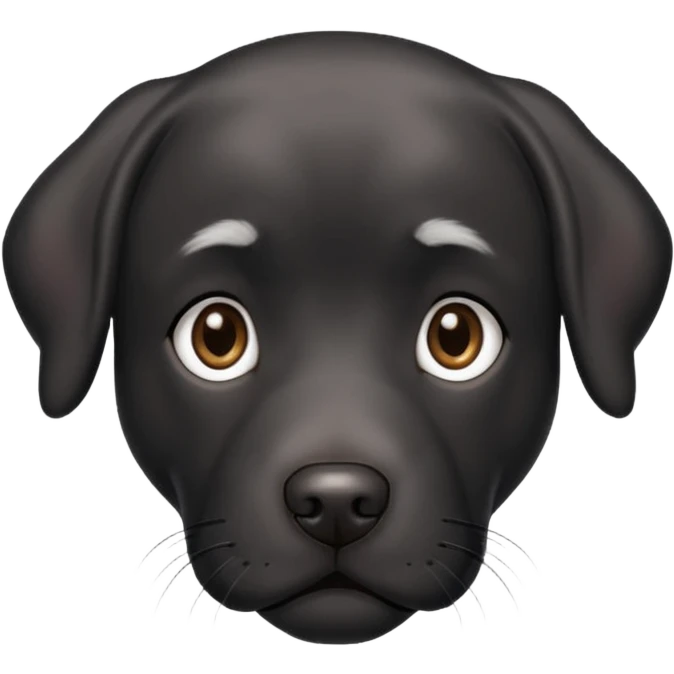 Black lab dog with some grey hairs emoji