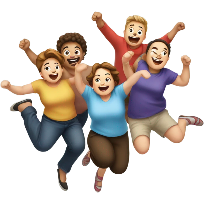 fatties jumping emoji