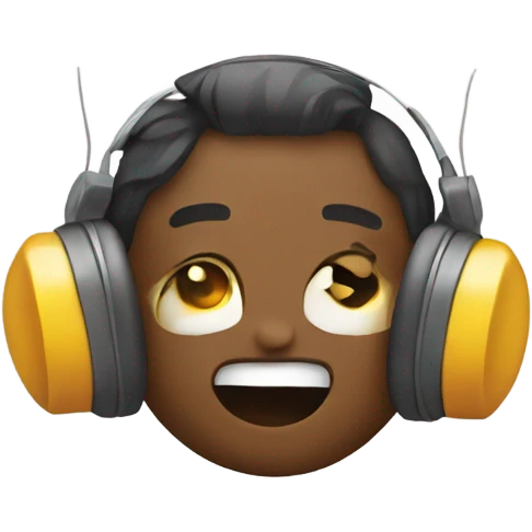 Listening to music emoji