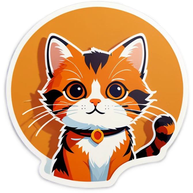 пушистый коричневый котенок emoji