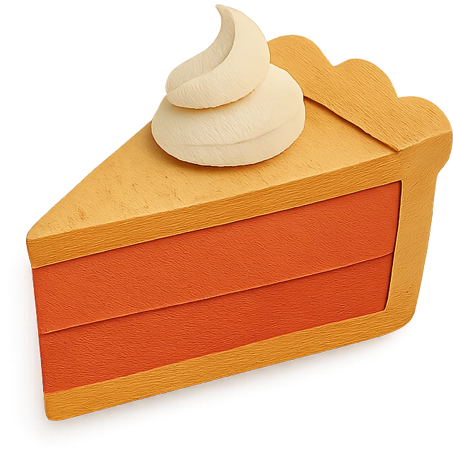 paper craft style slice of pie emoji