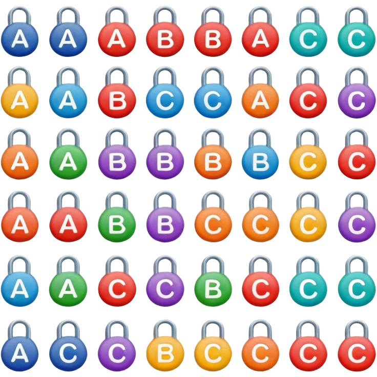 quiero crear iconos para string, Cadena de caracteres (string):    'abc',    '123',    'a1@!',    "a1@!"    emoji