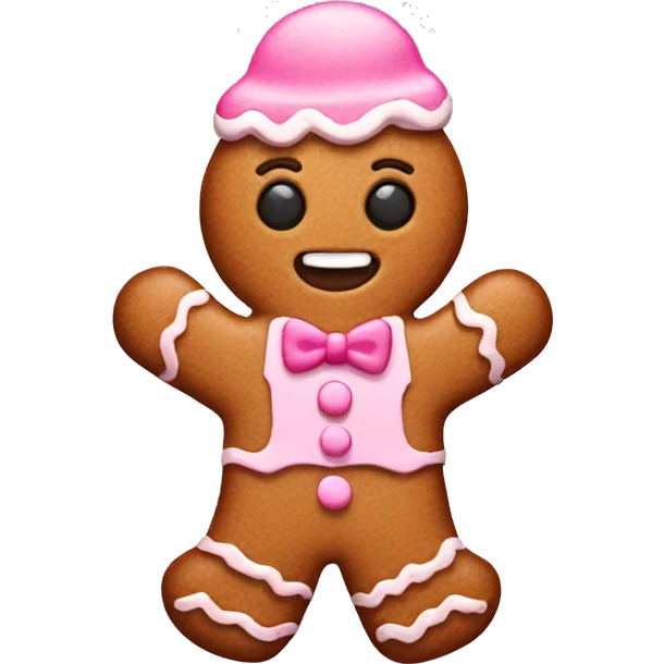 pink gingerbread  emoji