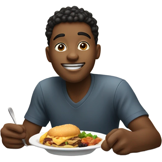 guy eating  emoji