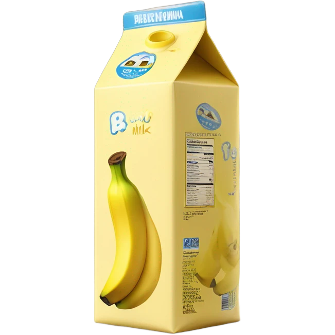 Banana milk carton emoji