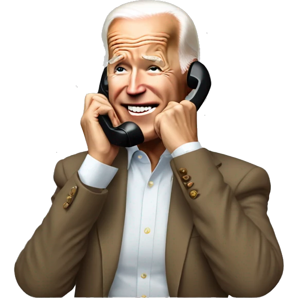 Joe Biden on the telephone emoji