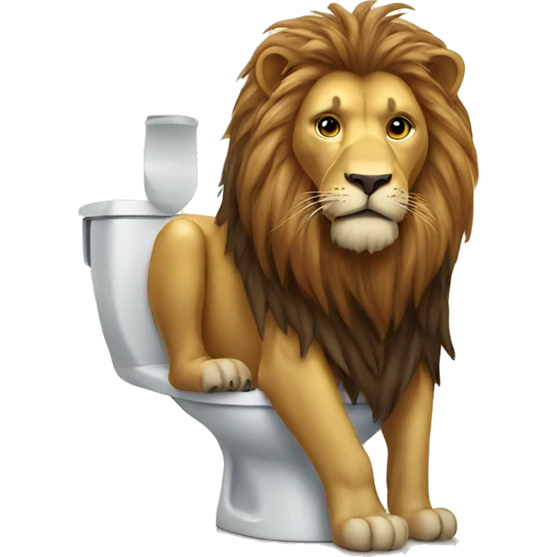 lion on toilet  emoji