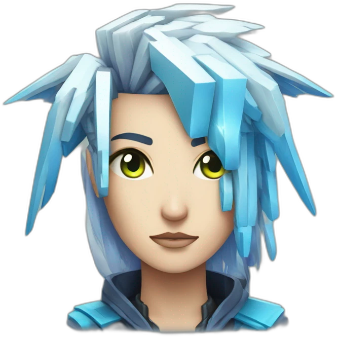 Minecraft Articuno Cyberpunk Head emoji
