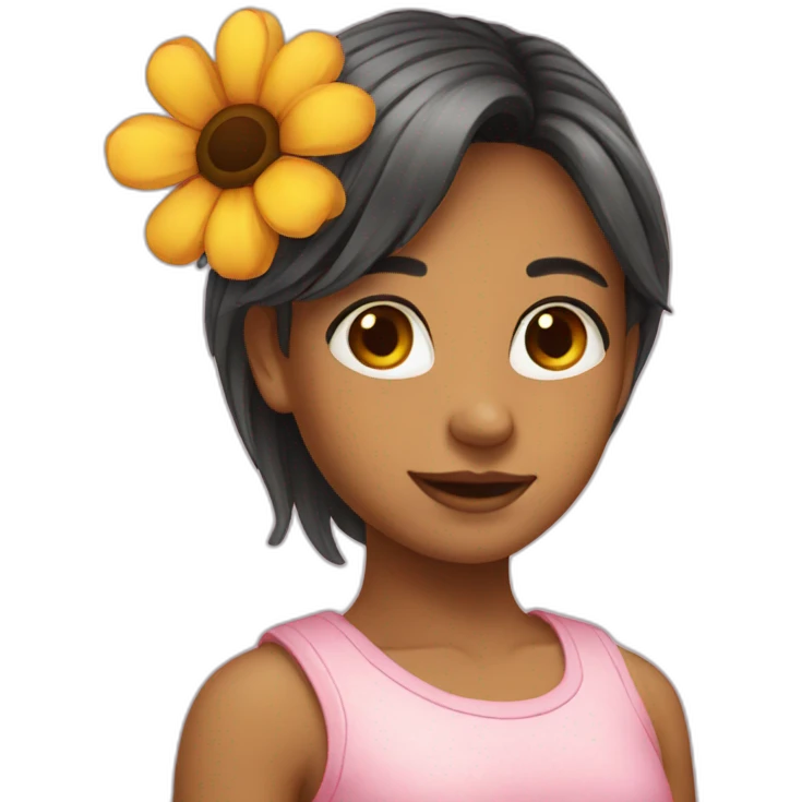 Girl flower emoji