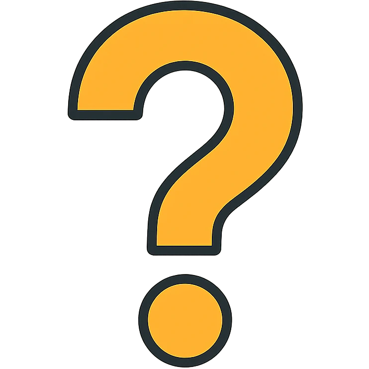 question mark icon, simple, clean, modern, vector style emoji