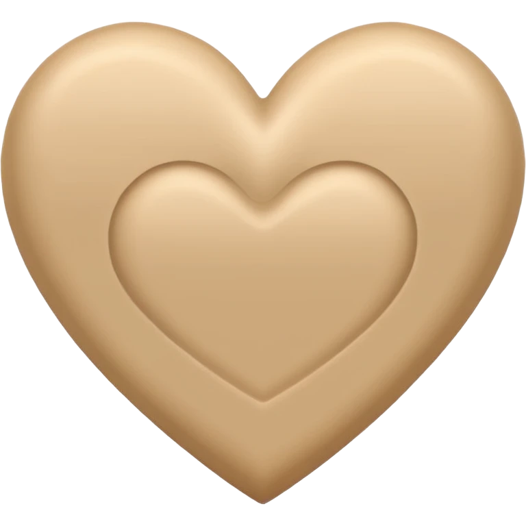 beige heart emoji