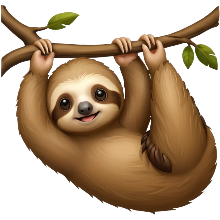 baby sloth on the tree emoji