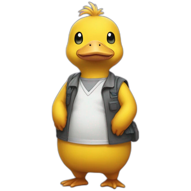 Psyduck in therapist outfit emoji
