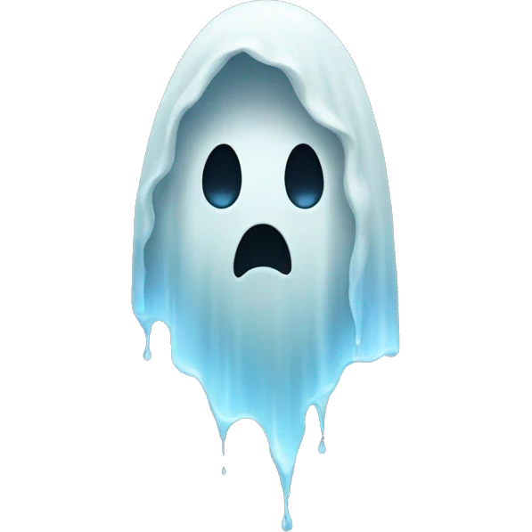 Crying ghost emoji