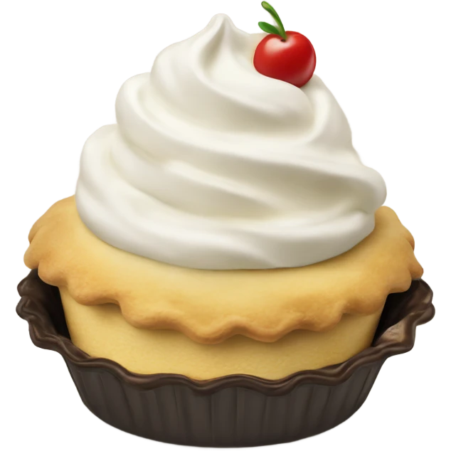 Whipped cream on pie emoji