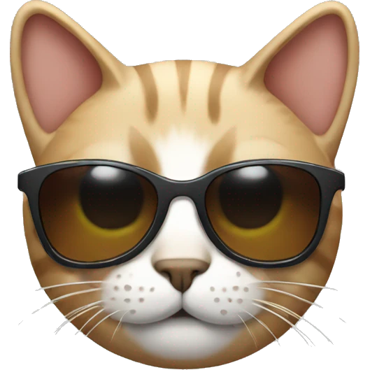 Cat with sunglasses emoji
