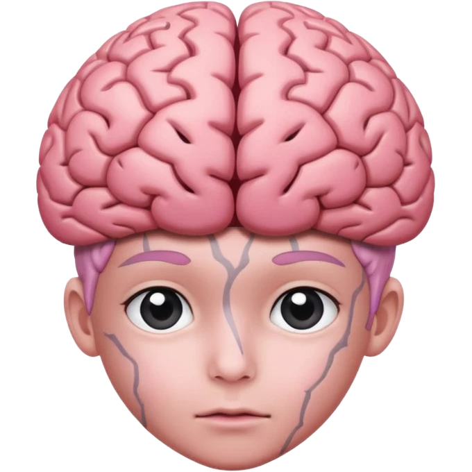 Brain pink kid emoji