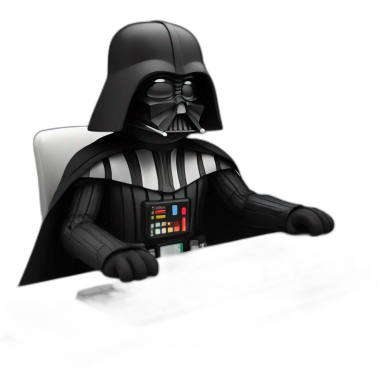 darth vader programmer on keyboard emoji
