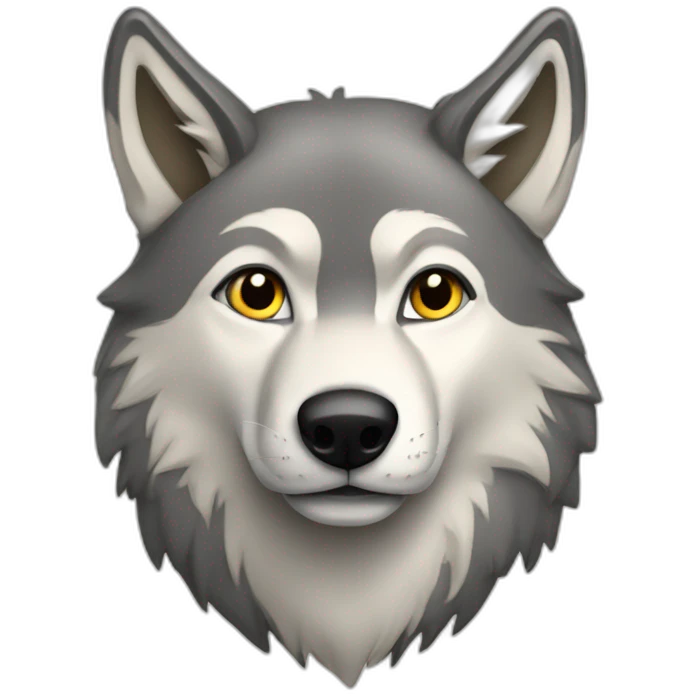 Loup sur sanglier  emoji