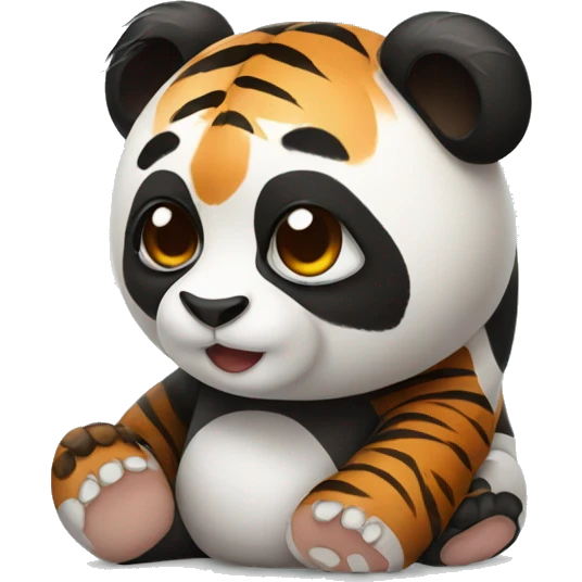 Panda with tiger body emoji