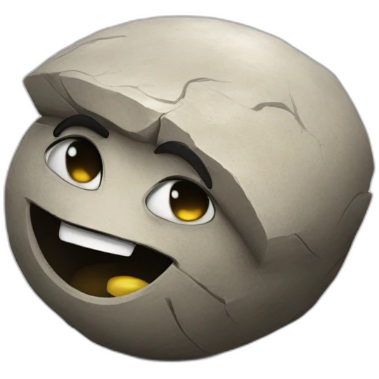 big laughing emoji boulder on greek mythical sisyphus emoji