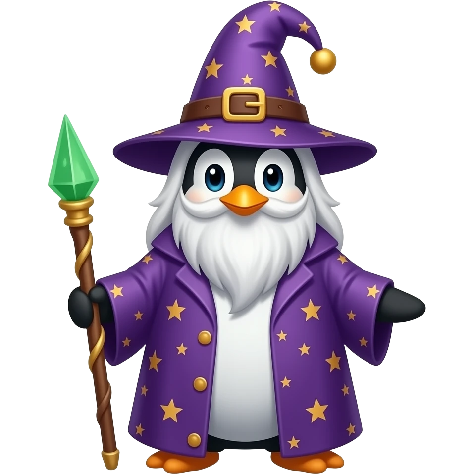 Penguin Wizard emoji