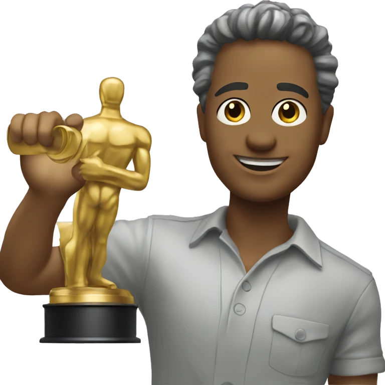 Statue of reward Oscar  emoji