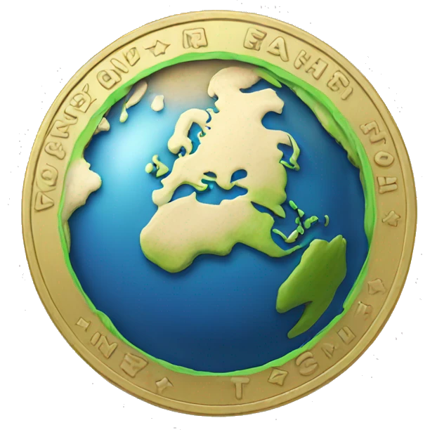 earth theme coin emoji