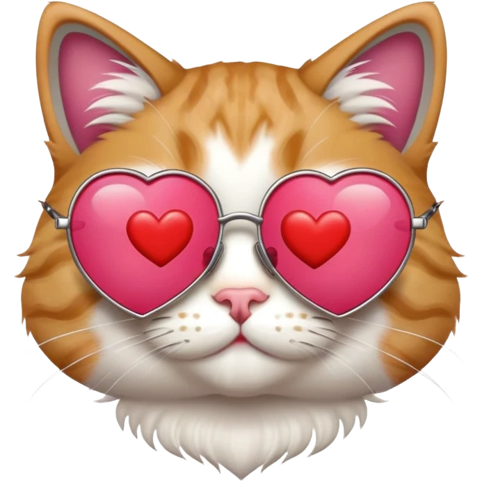Cat with sunglasses heart emoji