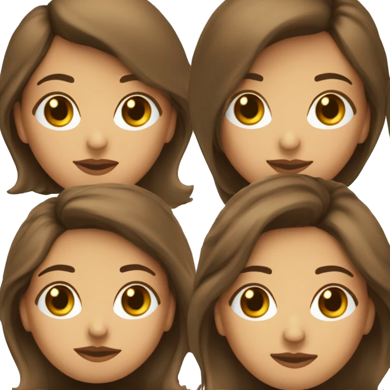 mujer ojos marrones, pelo castaño y liso con bata de veterina emoji