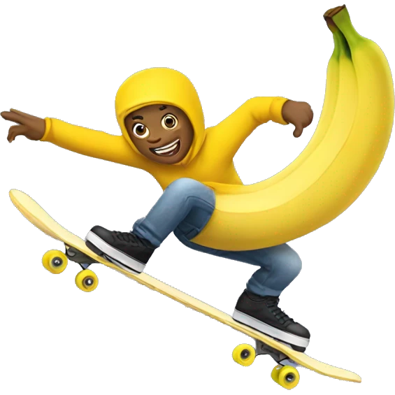 banana skater emoji