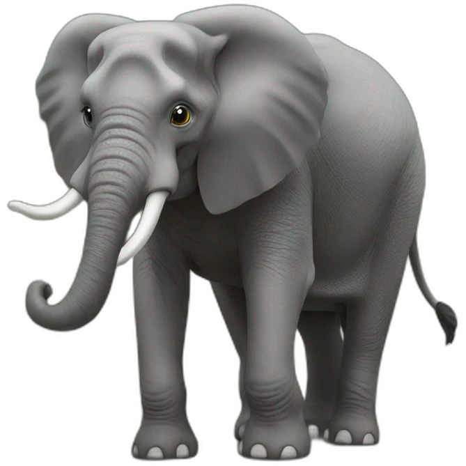 Chat sur un éléphant emoji