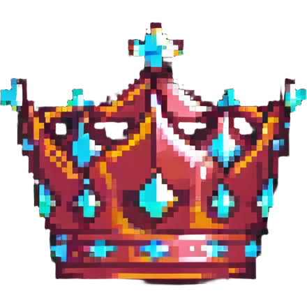 maroon crown with sparkling effect emoji