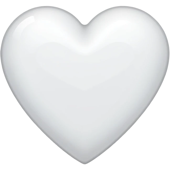 Mini white filled heart emoji