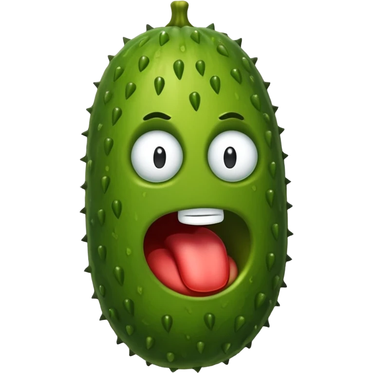 Evil pickle emoji