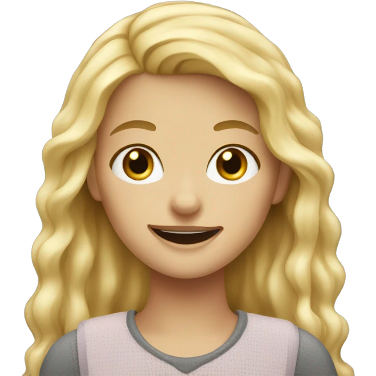 Blonde Girl with braces emoji