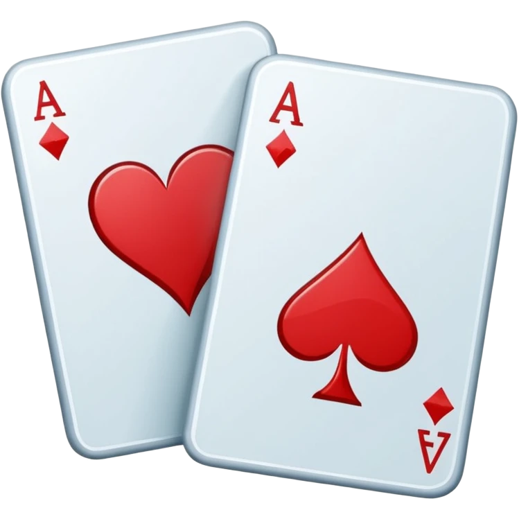 Generate a simple app logo for an app called "twoseven". It is a Poker app and the logo should be the corners of 2 poker cards next to each other - A 2 of Diamonds and a 7 of Clubs. emoji